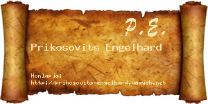 Prikosovits Engelhard névjegykártya